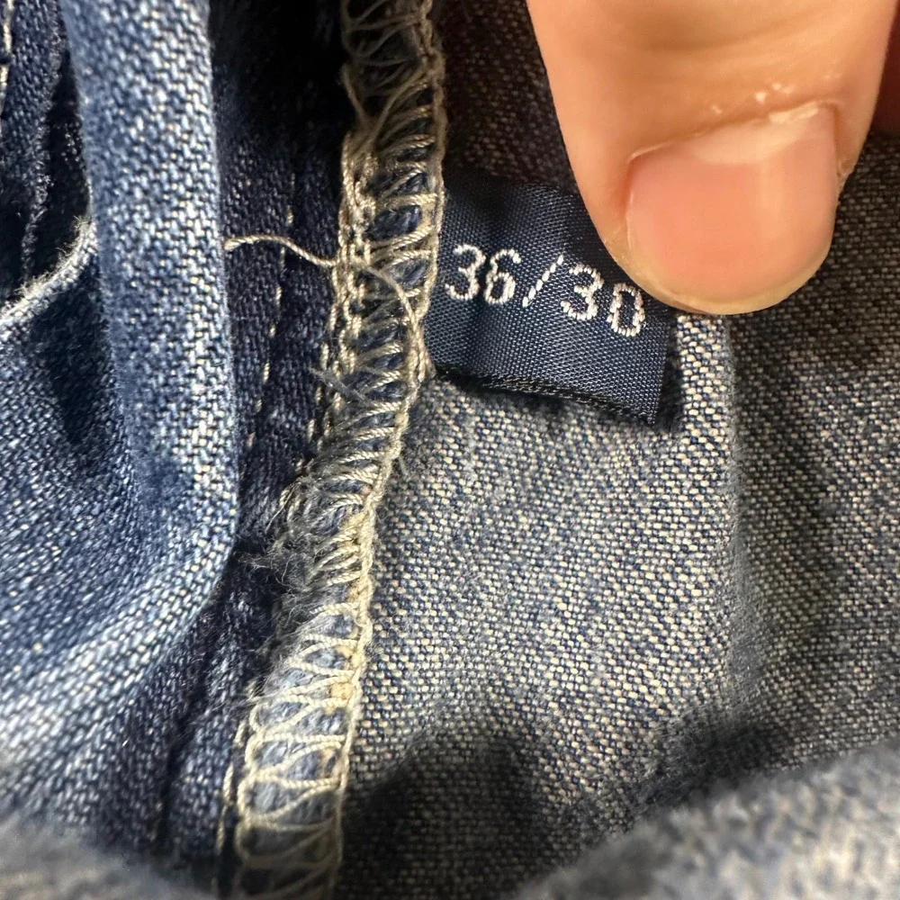 Polo Ralph Lauren Mens Loose Fit Jeans Blue Medium Wash Denim 100% Cotton 36x30